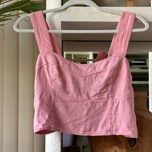 Abercrombie Top | Pink Linen | Size: S